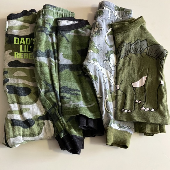 The Children's Place Other - 🌻3/6 mo sets pajamas camo dinosaur green set